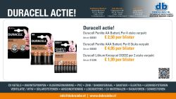 Actie Duracell Penlite AA Batterij Per 4 stuks verpakt