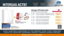 Intergas CV-Ketelactie; Intergas Cv-ketel 36/30 + Tsk/rgk 80-80 A Kk Hre CW5 043377, incl. Flamco Ketelaansluitpakket en DB Dinerkaart