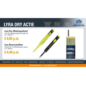Actie Lyra Reservestiften Graphit 2b, 12 Stiften/buisje, Zwart