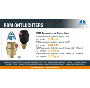 RBM Automatische Ontluchter Miniluft Compact 1/2