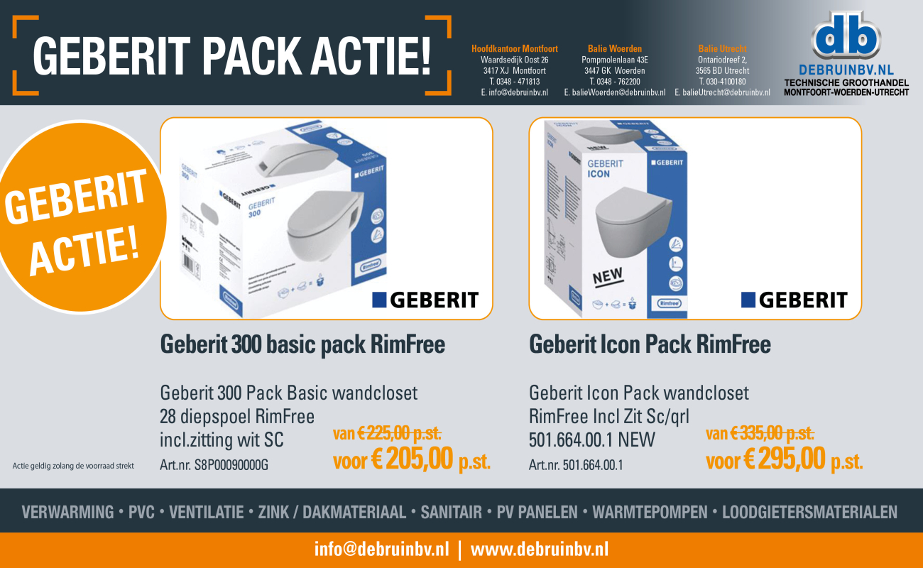 Geberit Pack ACTIE